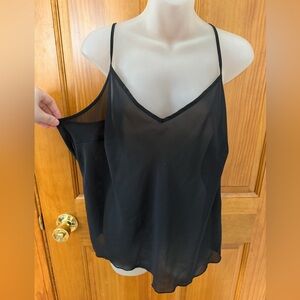 Venezia Black Sheer Camisole Top